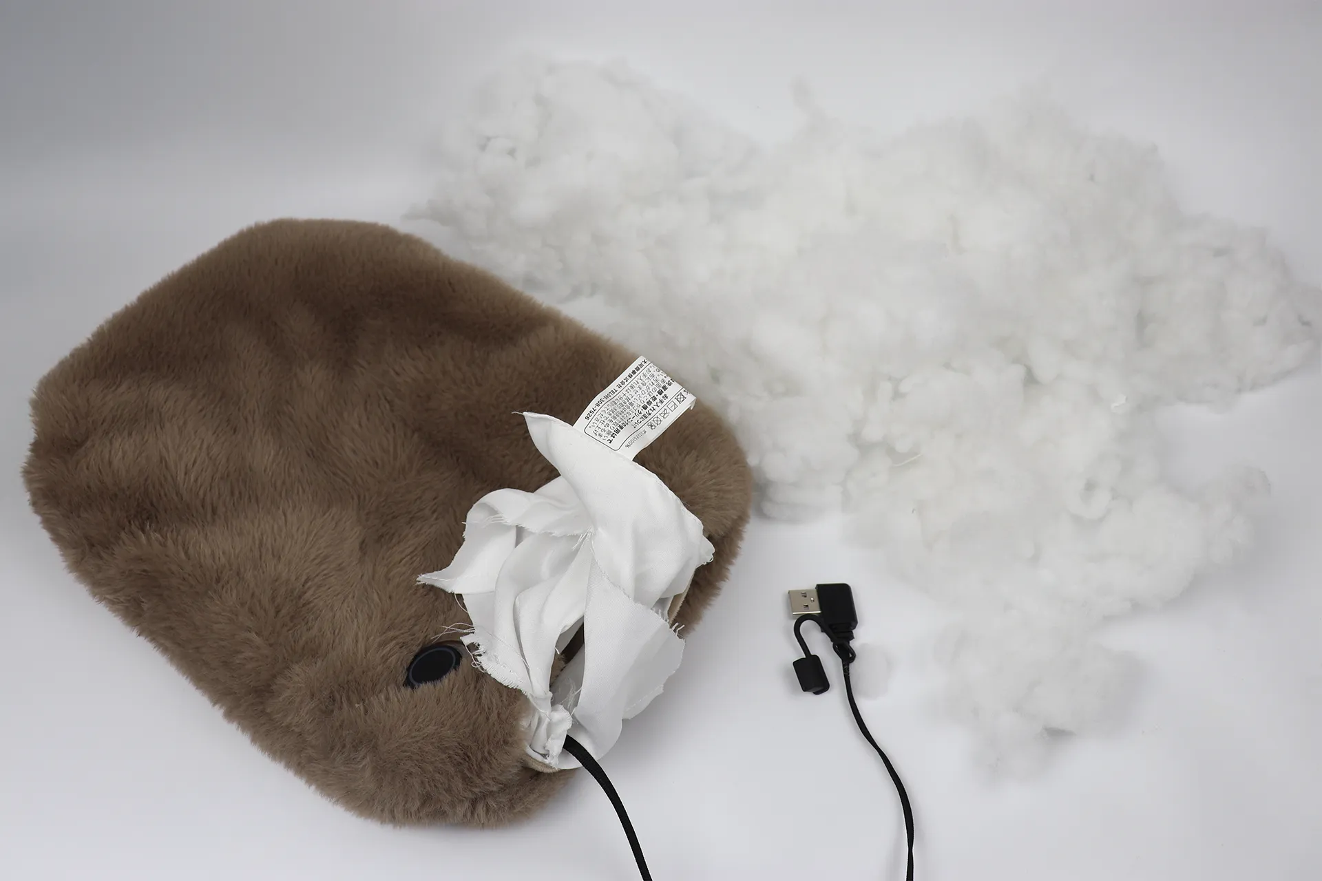 全部綿を取り出しました!結構簡単に取り出せます。