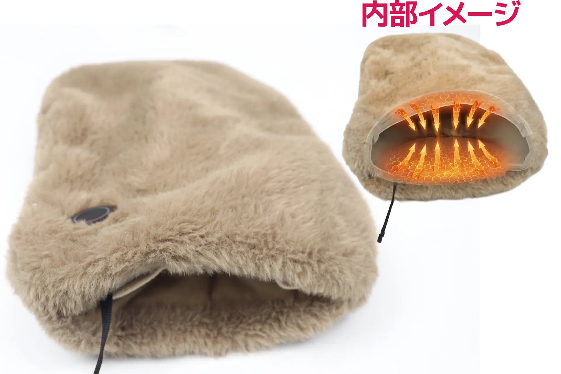 グラフェンシート2枚で上下に挟み込む形の、効率の良いオナホ温め袋が完成